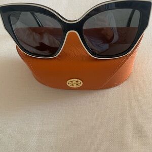 Tory Burch Black Sunglasses with Orange Case